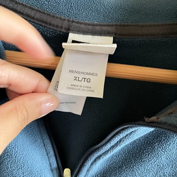 The North Face TKA 100 Micro 1/4 Zip Fleece Pullover Mens Size XL Blue Top A436‎ - Picture 3 of 8